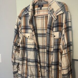 George Men’s button down shirt / flannel size XXL